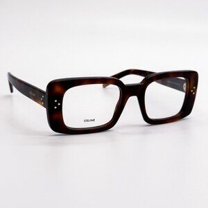 NEW CL50163I 053, SQUARE HAVANA BROWN WOMEN EYEGLASSES CELINE